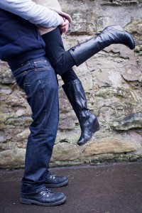 engagement photography boots