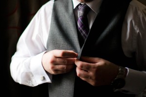 groom gets ready waistcoat