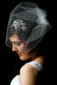 bride looking beautiful headdress