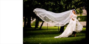 The bridal veil flows