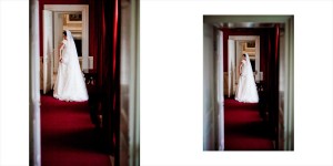 The bride at a hallway