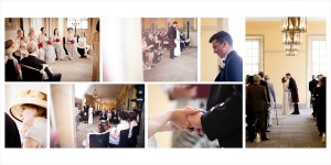 Exchanging of vows in the wedding ceremony at hopetoun house