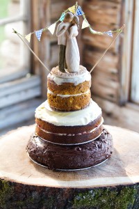quirky homemade wedding cake