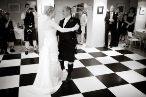 bride and groom first dance at house for an art lover in glasgow