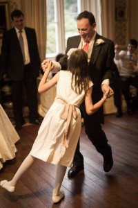 child ceilidh dancing at wedding at drummuir castle