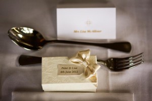 cutlery and wedding favour