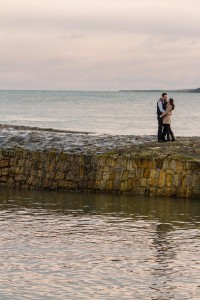engagement photography st andrews pier at dusk
