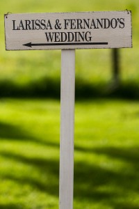 wedding signpost